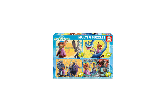 MULTI 4 PUZZLES ZOOTOPIA 2 (50-80-100-150) x 4