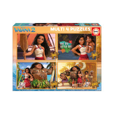 MULTI 4 PUZZLES 50-80-100-150 MOANA 2 x 
