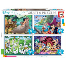 MULTI 4 PUZZLES DISNEY CLASSICS x 4