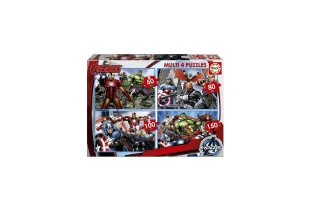 MULTI 4 PUZZLES 50-80-100-150 AVENGERS x 4