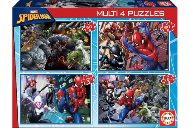 MULTI 4 PUZZLES 50-80-100-150 ULTIMATE SPIDER-MAN x 4