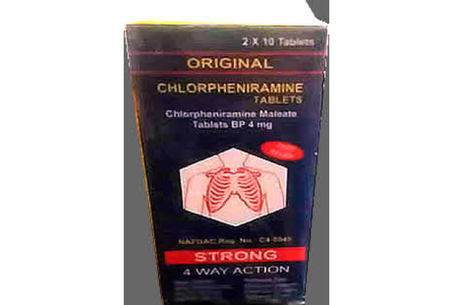 Chlorpheniramine Tablets 4mg (One Roll of 10 Packets)