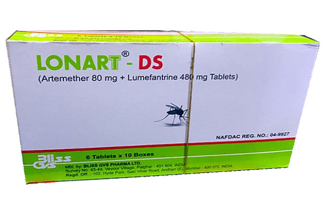Lonart-DS Anti-Malaria (80/450) – 10 Packets