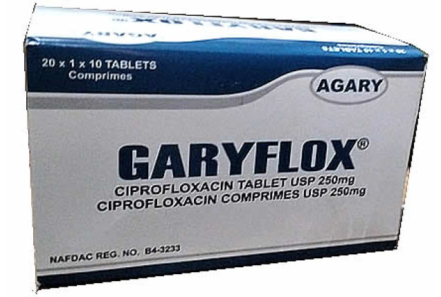 Garyflox Ciprofloxacin Tablet (250 mg) - 1 Carton