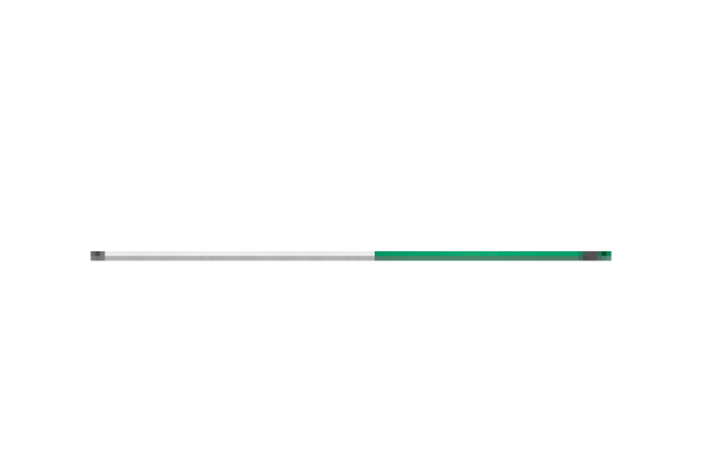 ALUMINUM HANDLE GREEN 140CM x 6