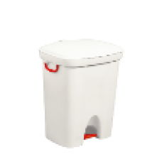 PLASTIC WASTE CAN W PEDAL 36L WHITE x 3