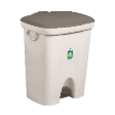 PLASTIC WASTE CAN W PEDAL 72L x 3