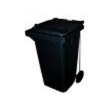 PLASTIC WASTE CAN W PEDAL GREY 120L x 3