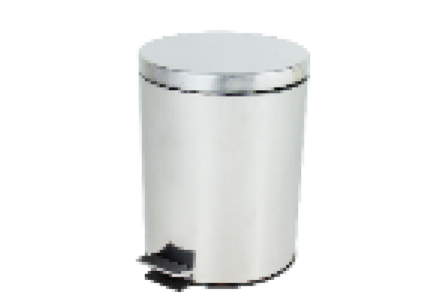 INOX WASTE CAN WITH PEDAL 12L x 4