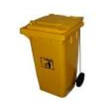 PLASTIC PEDAL WASTE CAN YELLOW