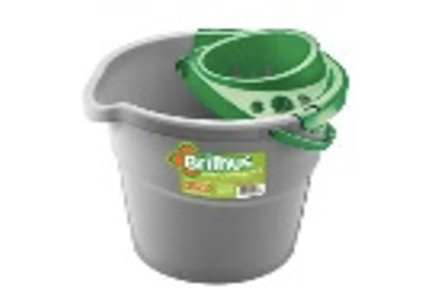 BRILHUS BUCKET W/ PLASTIC WRINGER 9L x 6
