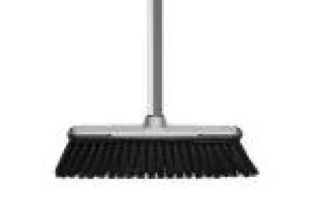 STRAIGHT BROOM PLAST W/HANDLE x 12