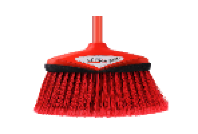 PLAST MULTIPURP BROOM W/HANDLE VR x 14