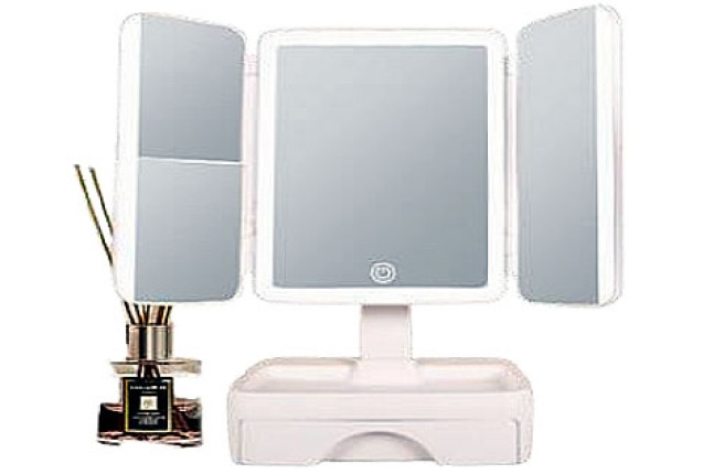 Round Corner Small Double-Door Makeup Mirror (DC052-6)
