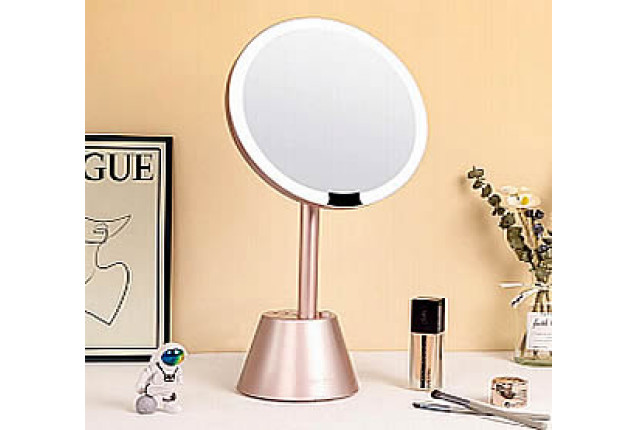 Round Sensor-Activated Makeup Mirror (Plug-in model US)