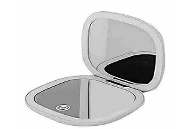Small Square Mirror  with Dual-Sided Lighting
