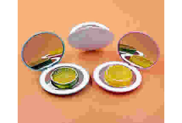 Foldable LED Compact Round Mirror