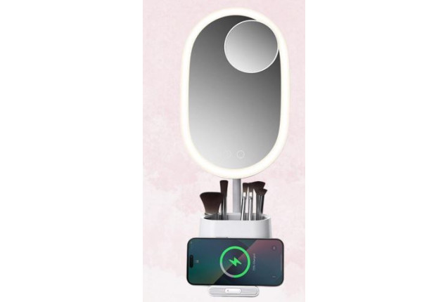 Wireless Charging Mirror with Storage Make-up  Organiser (WSG007)