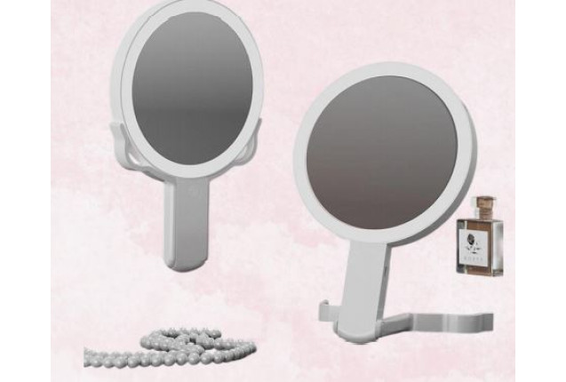 Compact Handheld Double-Sided Mirror (Model WSG022)