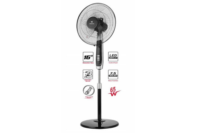 Stand Fan (Model ME-STF1001) | 16" with Remote | 65W x 3