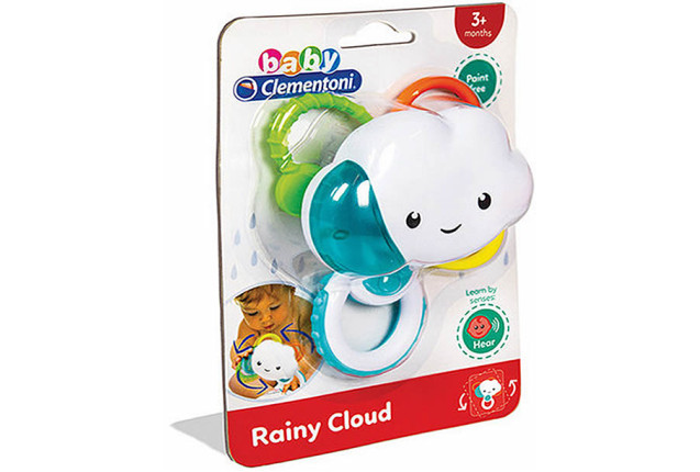 Clementoni - Baby Rainy Cloudy Rattle - Multi-Colour x 6