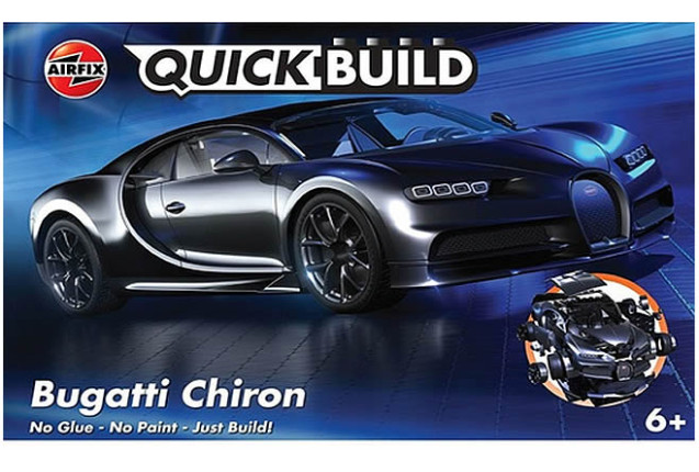 Quickbuild Vehicles Bugatti Chiron - Black x 6