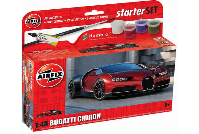 Airfix Vehicles Starter Set Bugatti Chiron x 6
