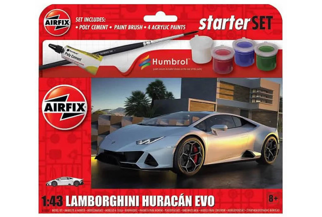 Airfix Vehicles Starter Set Lamborghini Huracan x 6