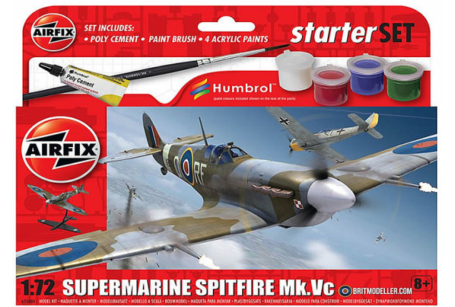 Airfix Aircraft Starter Set Supermarine Spitfire MkVc x 6