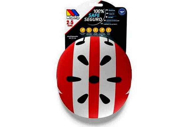 Moltó Baby White Red Start Safety Helmet (Kids) x 6