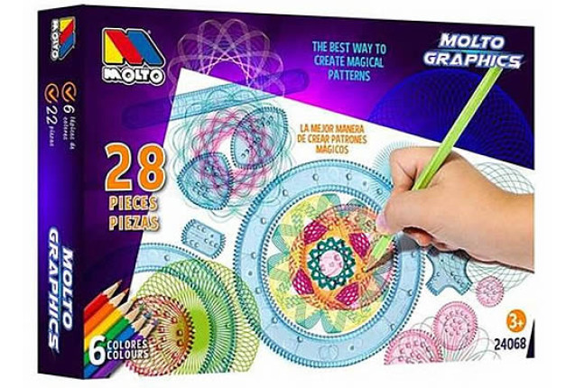 Moltó Magic Graphics 28-Piece Drawing Set x 12