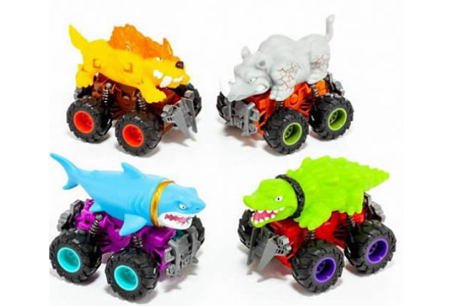 Moltó Beast Wheels Colorful Flywheel-Drive Car x 12