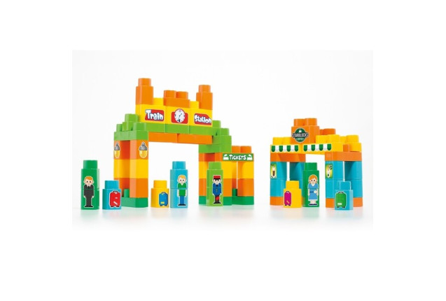 TREN BLOCKS + 2 VAGONES (70 PZAS.) x 6