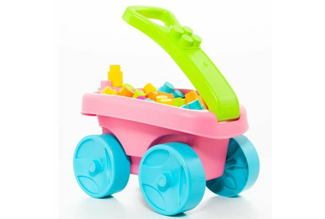 PINK BLOCK WAGON + 20 PIECES x 6