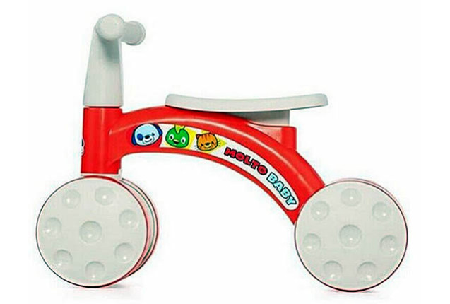 My First Ride-On Toy Red Rubber Wheels (Classic Toys for Children) x 2