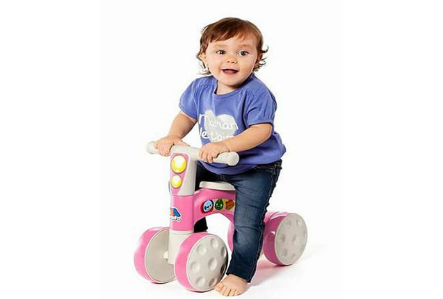 My First Pink Ride-On Toy with Rubber Wheels (Classic Toys for Children) x 2