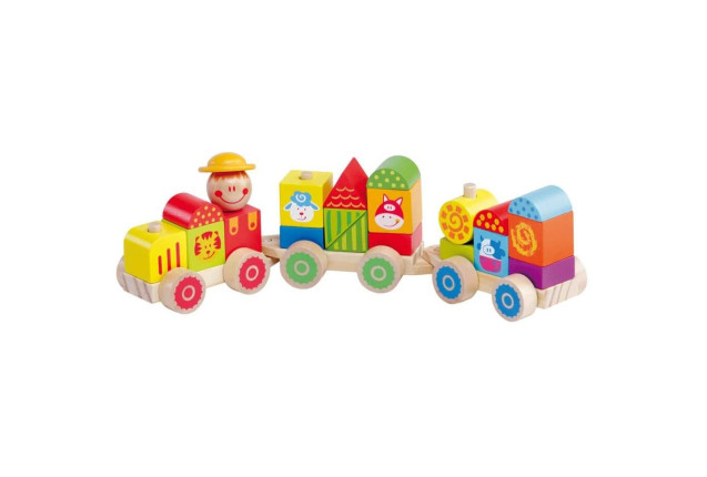 Wooden train x 6