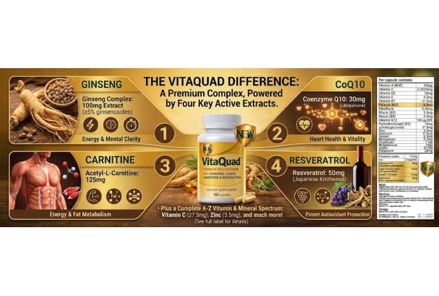 NWE VitaQuad - Premium Multivitamin 60's