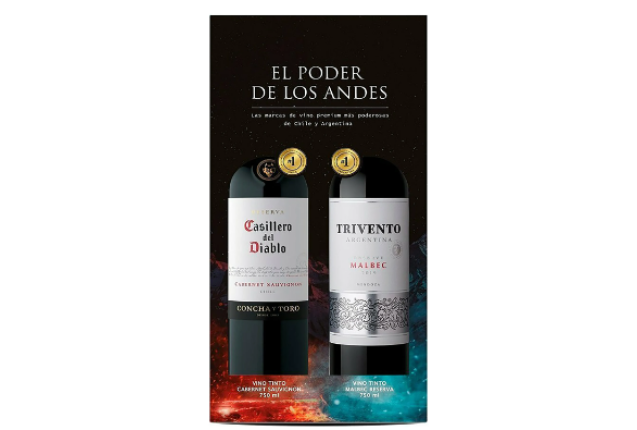 Power of Andes Combo Pack (Casillero+Trivento) Wine - 750ml x 6