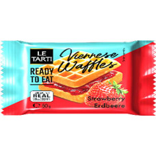 Viennese Waffles with Strawberry Flavor Filling (Butter Bakery Product) x 4