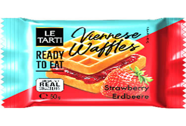 Viennese Waffles with Strawberry Flavor Filling (Butter Bakery Product) x 44 1