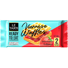 Viennese Waffles with Strawberry Flavor 