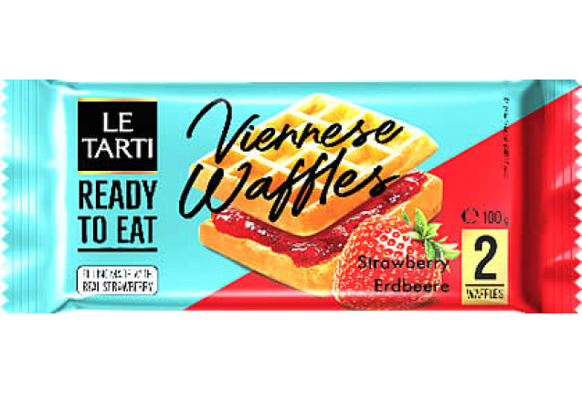 Viennese Waffles with Strawberry Flavor Filling (Butter Bakery Product) x 37