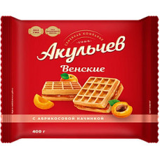 Viennese Waffles with Apricot Flavor Fil