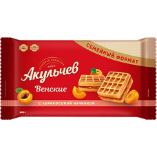 Viennese Waffles with Apricot Flavor Fil