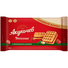 Viennese Waffles with Strawberry Flavor 