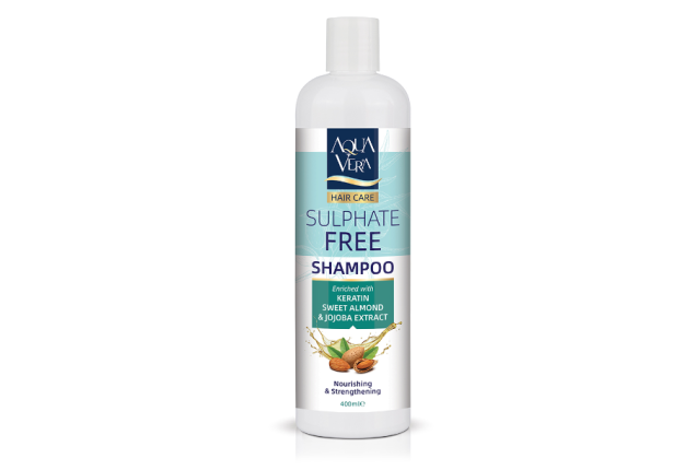 AquaVera Sulphate Free Shampoo (Keratin Sweet Almond Oil & Jojoba Oil) - 400 ml x 12
