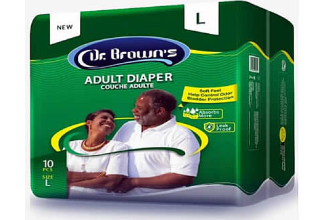Dr. Brown's Adult Diaper Size M/L/XL (10 pcs) x 10