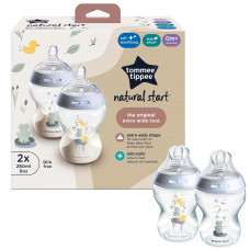 TT 260ML BABY BOTTLE DECORATED BOY 2PK 0