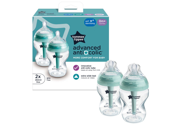 TT ADVANCED ANTI-COLIC 260ML BABY BOTTLE 2PK 0M+ x 2